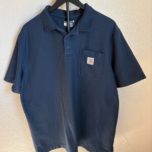 Carhartt Men's Dark Blue Polo Shirt